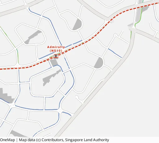 Map of the area around Blk 693B Woodlands Ave 6 in Woodlands, showing 400 m and 1 km rings and 4 primary schools within 1 km