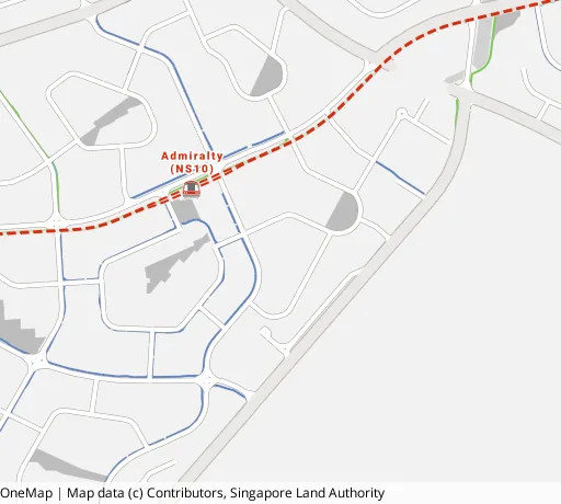 Map of the area around Blk 693C Woodlands Ave 6 in Woodlands, showing 400 m and 1 km rings and 3 primary schools within 1 km