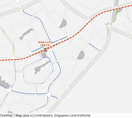 Map of the area around Blk 694A Woodlands Dr 62 in Woodlands, showing 400 m and 1 km rings and 4 primary schools within 1 km