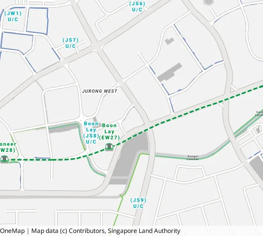 Map of the area around Blk 698A Jurong West Ctrl 3 in Jurong West, showing 400 m and 1 km rings and 1 primary school within 1 km