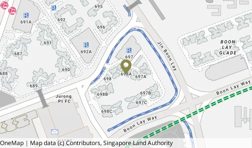 Location map of Blk 698A Jurong West Ctrl 3, a HDB resale block in Jurong West, Singapore
