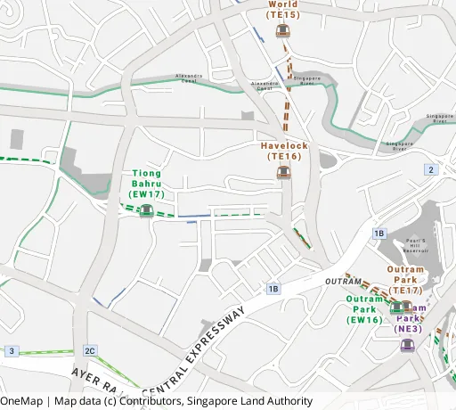 Map of the area around Blk 6B Boon Tiong Rd in Bukit Merah, showing 400 m and 1 km rings and 2 primary schools within 1 km