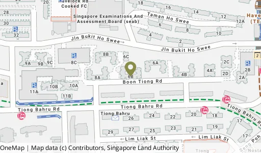Location map of Blk 6B Boon Tiong Rd, a HDB resale block in Bukit Merah, Singapore