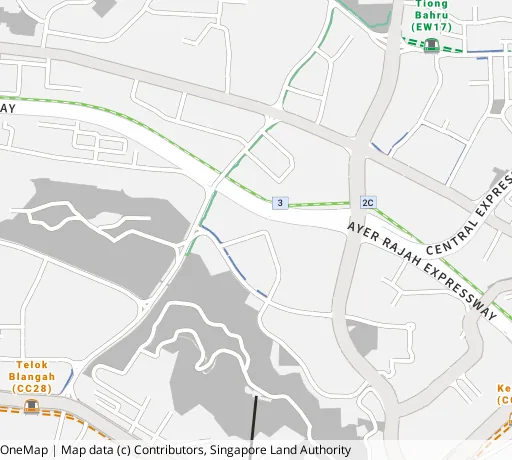 Map of the area around Blk 7 Telok Blangah Cres in Bukit Merah, showing 400 m and 1 km rings and 3 primary schools within 1 km