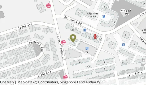 Location map of Blk 7 Upp Aljunied Lane, a HDB resale block in Toa Payoh, Singapore