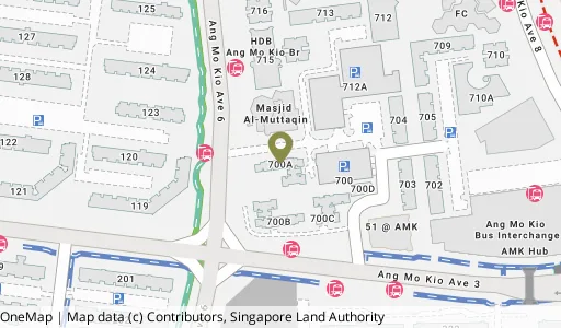 Location map of Blk 700A Ang Mo Kio Ave 6, a HDB resale block in Ang Mo Kio, Singapore