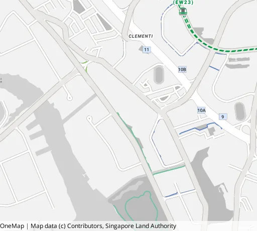 Map of the area around Blk 704 West Coast Rd in Clementi, showing 400 m and 1 km rings and 1 primary school within 1 km