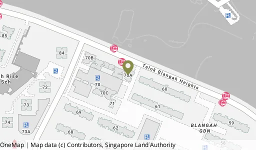 Location map of Blk 70A Telok Blangah Hts, a HDB resale block in Bukit Merah, Singapore