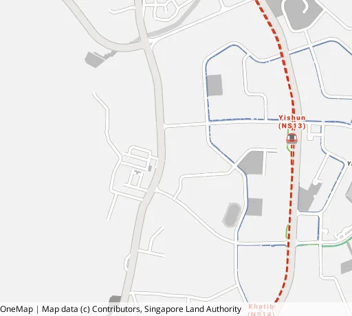 Map of the area around Blk 710 Yishun Ave 5 in Yishun, showing 400 m and 1 km rings and 3 primary schools within 1 km