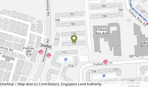 Location map of Blk 712 Yishun Ave 5, a HDB resale block in Yishun, Singapore