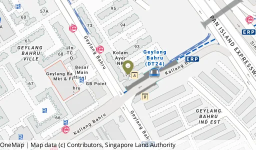 Location map of Blk 72 Geylang Bahru, a HDB resale block in Kallang/Whampoa, Singapore