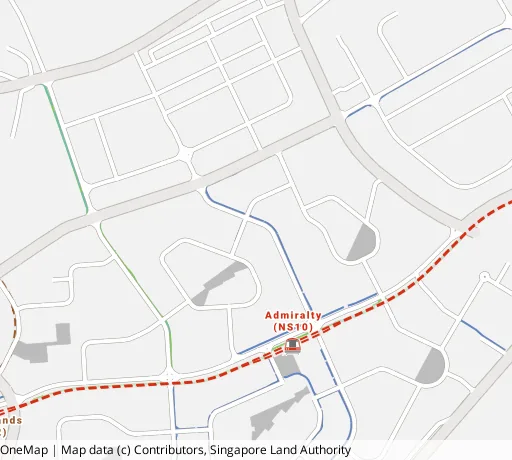 Map of the area around Blk 722 Woodlands Ave 6 in Woodlands, showing 400 m and 1 km rings and 4 primary schools within 1 km