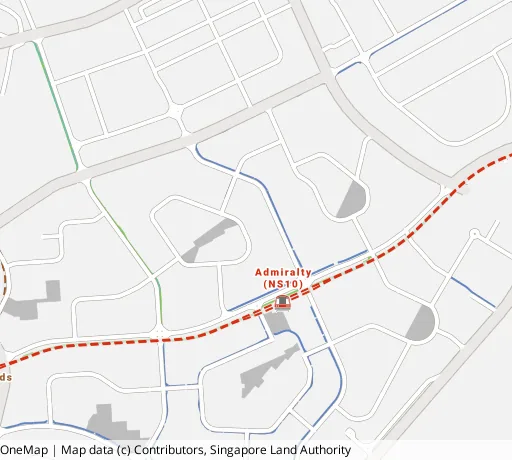 Map of the area around Blk 727 Woodlands Circle in Woodlands, showing 400 m and 1 km rings and 4 primary schools within 1 km