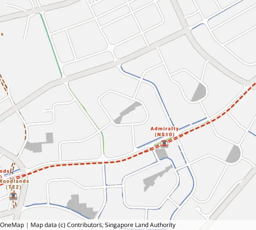 Map of the area around Blk 731 Woodlands Circle in Woodlands, showing 400 m and 1 km rings and 5 primary schools within 1 km