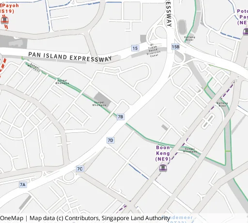 Map of the area around Blk 75 Whampoa Dr in Kallang/Whampoa, showing 400 m and 1 km rings and 2 primary schools within 1 km