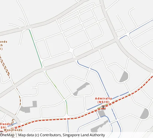 Map of the area around Blk 766 Woodlands Circle in Woodlands, showing 400 m and 1 km rings and 3 primary schools within 1 km