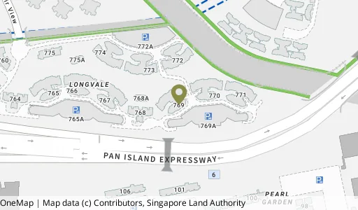Location map of Blk 769 Bedok Reservoir View, a HDB resale block in Bedok, Singapore