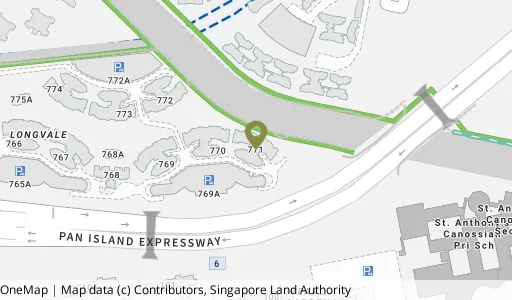 Location map of Blk 771 Bedok Reservoir View, a HDB resale block in Bedok, Singapore