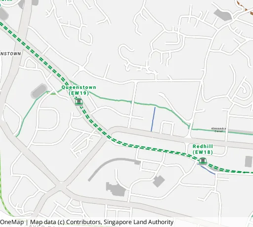 Map of the area around Blk 78 Dawson Rd in Queenstown, showing 400 m and 1 km rings and 1 primary school within 1 km