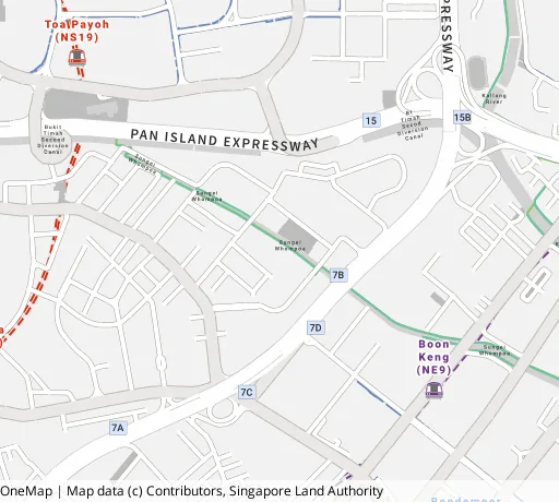Map of the area around Blk 78 Lor Limau in Kallang/Whampoa, showing 400 m and 1 km rings and 1 primary school within 1 km