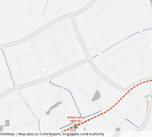 Map of the area around Blk 780B Woodlands Cres in Woodlands, showing 400 m and 1 km rings and 3 primary schools within 1 km