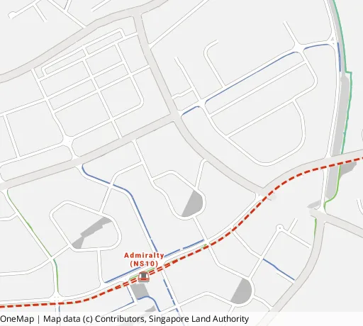 Map of the area around Blk 782B Woodlands Cres in Woodlands, showing 400 m and 1 km rings and 3 primary schools within 1 km