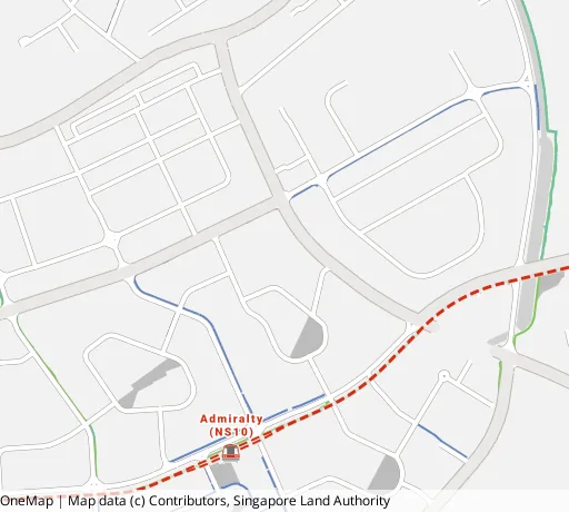 Map of the area around Blk 782D Woodlands Cres in Woodlands, showing 400 m and 1 km rings and 3 primary schools within 1 km