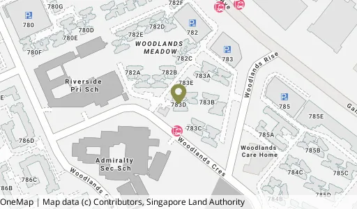 Location map of Blk 783D Woodlands Rise, a HDB resale block in Woodlands, Singapore