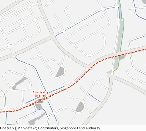 Map of the area around Blk 785C Woodlands Rise in Woodlands, showing 400 m and 1 km rings and 3 primary schools within 1 km