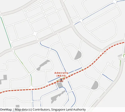 Map of the area around Blk 787C Woodlands Cres in Woodlands, showing 400 m and 1 km rings and 4 primary schools within 1 km