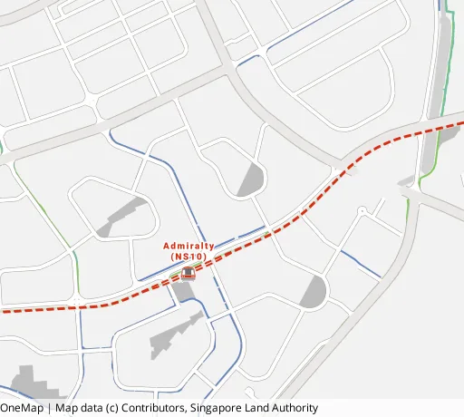 Map of the area around Blk 797 Woodlands Dr 72 in Woodlands, showing 400 m and 1 km rings and 4 primary schools within 1 km