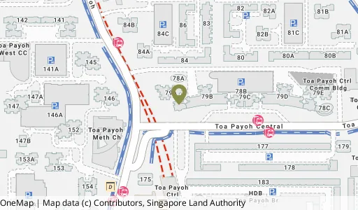 Location map of Blk 79A Toa Payoh Ctrl, a HDB resale block in Toa Payoh, Singapore