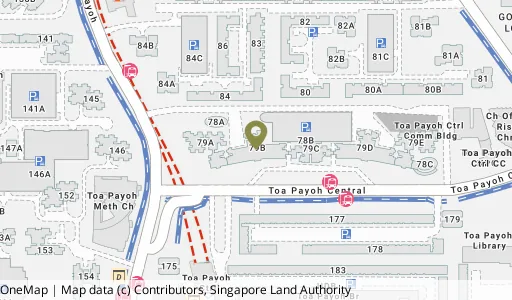Location map of Blk 79B Toa Payoh Ctrl, a HDB resale block in Toa Payoh, Singapore