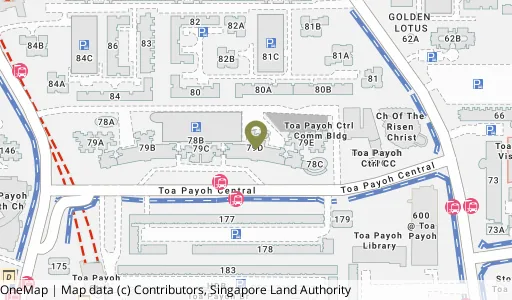 Location map of Blk 79D Toa Payoh Ctrl, a HDB resale block in Toa Payoh, Singapore