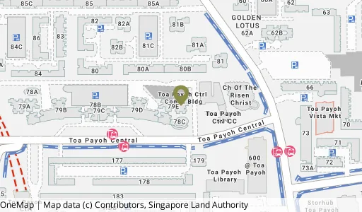 Location map of Blk 79E Toa Payoh Ctrl, a HDB resale block in Toa Payoh, Singapore
