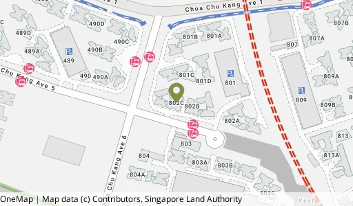 Location map of Blk 802C Keat Hong Cl, a HDB resale block in Choa Chu Kang, Singapore