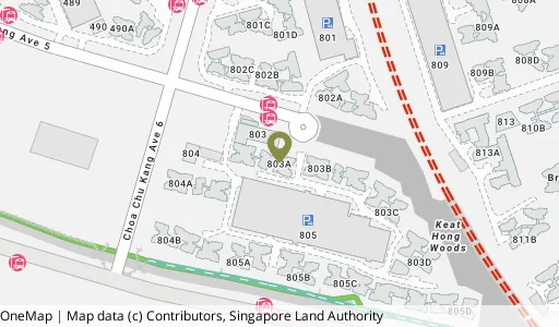 Location map of Blk 803A Keat Hong Cl, a HDB resale block in Choa Chu Kang, Singapore