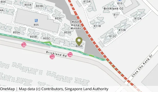 Location map of Blk 805D Keat Hong Cl, a HDB resale block in Choa Chu Kang, Singapore
