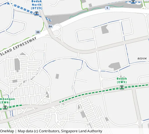Map of the area around Blk 807A Chai Chee Rd in Bedok, showing 400 m and 1 km rings and 3 primary schools within 1 km