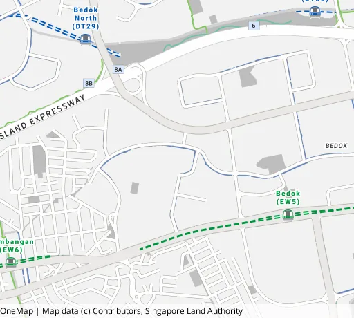 Map of the area around Blk 807B Chai Chee Rd in Bedok, showing 400 m and 1 km rings and 3 primary schools within 1 km