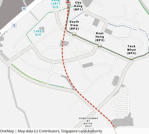 Map of the area around Blk 808A Choa Chu Kang Ave 1 in Choa Chu Kang, showing 400 m and 1 km rings and 2 primary schools within 1 km
