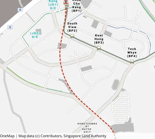 Map of the area around Blk 808B Choa Chu Kang Ave 1 in Choa Chu Kang, showing 400 m and 1 km rings and 2 primary schools within 1 km