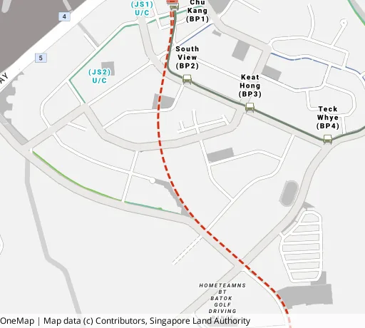 Map of the area around Blk 809A Choa Chu Kang Ave 1 in Choa Chu Kang, showing 400 m and 1 km rings and 2 primary schools within 1 km