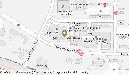 Location map of Blk 80C Telok Blangah St 31, a HDB resale block in Bukit Merah, Singapore