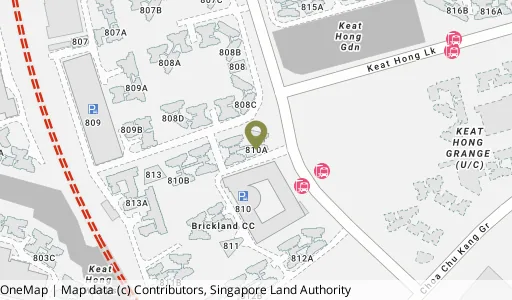 Location map of Blk 810A Choa Chu Kang Ave 7, a HDB resale block in Choa Chu Kang, Singapore