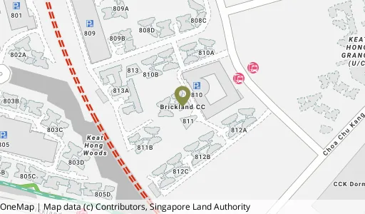 Location map of Blk 811A Choa Chu Kang Ave 7, a HDB resale block in Choa Chu Kang, Singapore