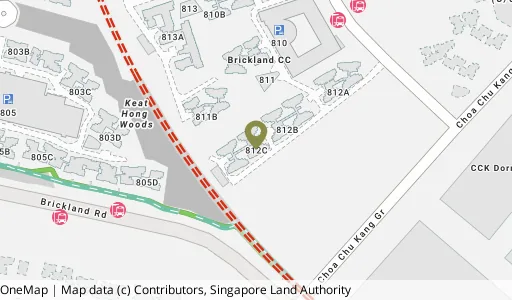 Location map of Blk 812C Choa Chu Kang Ave 7, a HDB resale block in Choa Chu Kang, Singapore