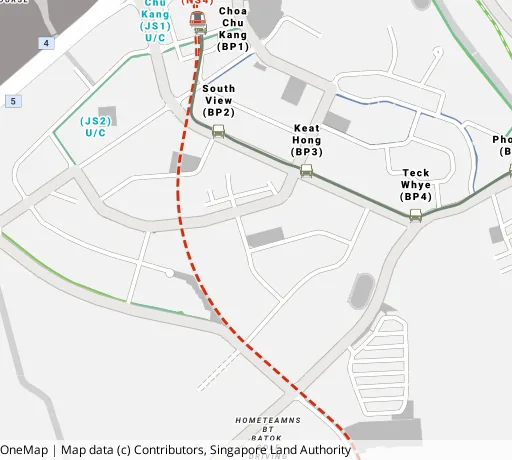 Map of the area around Blk 815A Choa Chu Kang Ave 7 in Choa Chu Kang, showing 400 m and 1 km rings and 2 primary schools within 1 km