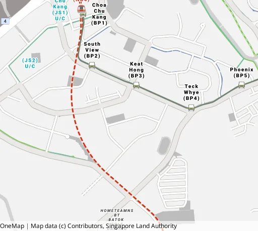 Map of the area around Blk 816B Keat Hong Link in Choa Chu Kang, showing 400 m and 1 km rings and 2 primary schools within 1 km