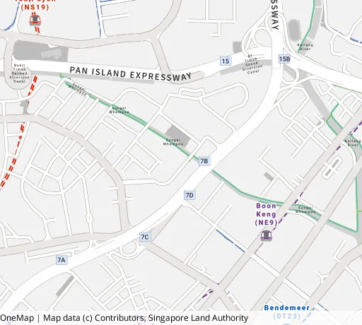 Map of the area around Blk 82 Whampoa Dr in Kallang/Whampoa, showing 400 m and 1 km rings and 1 primary school within 1 km